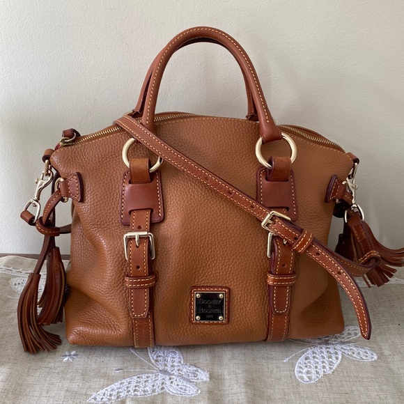 Dooney & Bourke Handbags - Dooney & Bourke Pebble Leather Satchel Bag
